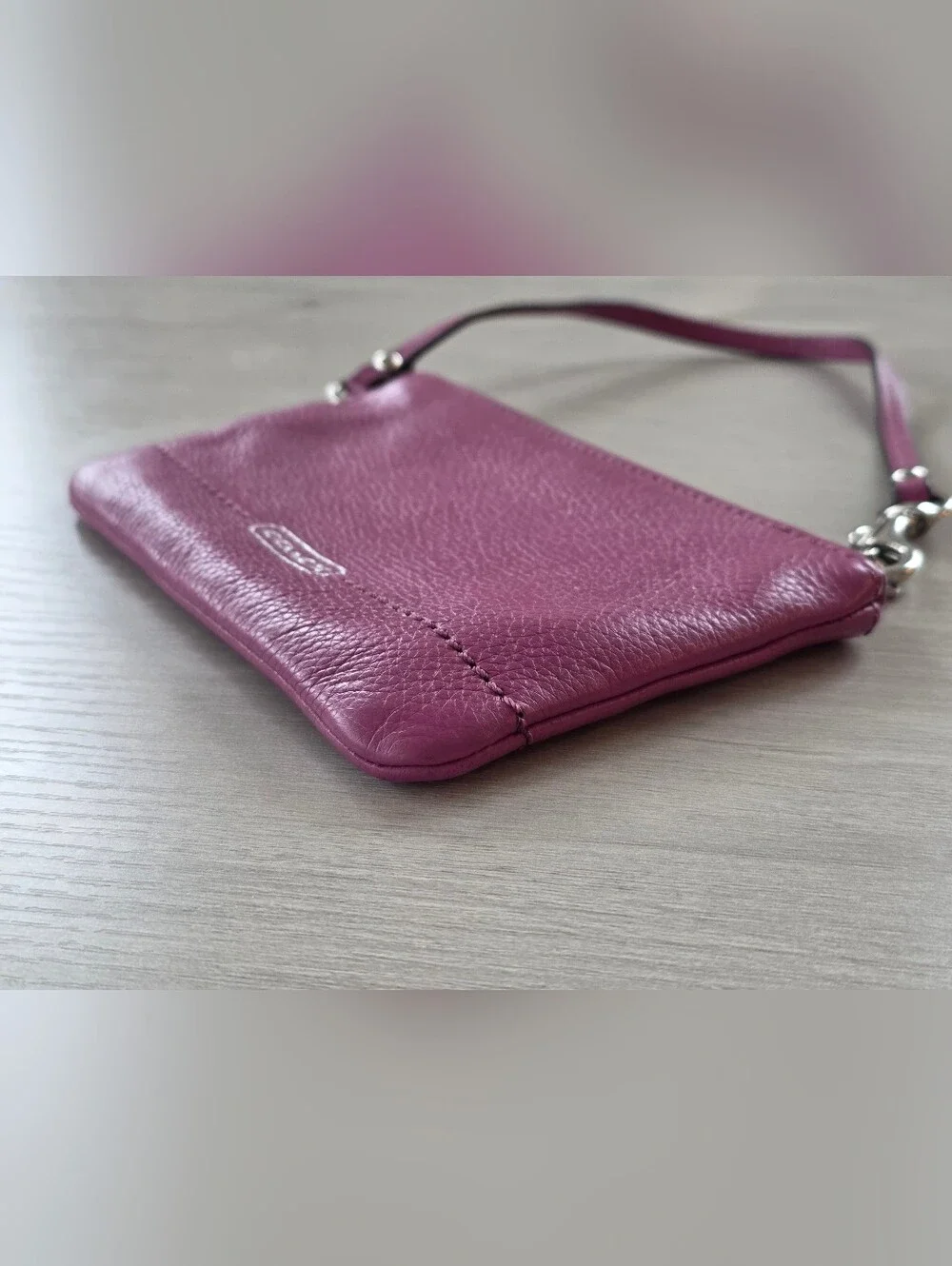 COACH Leather Wristlet Pouch